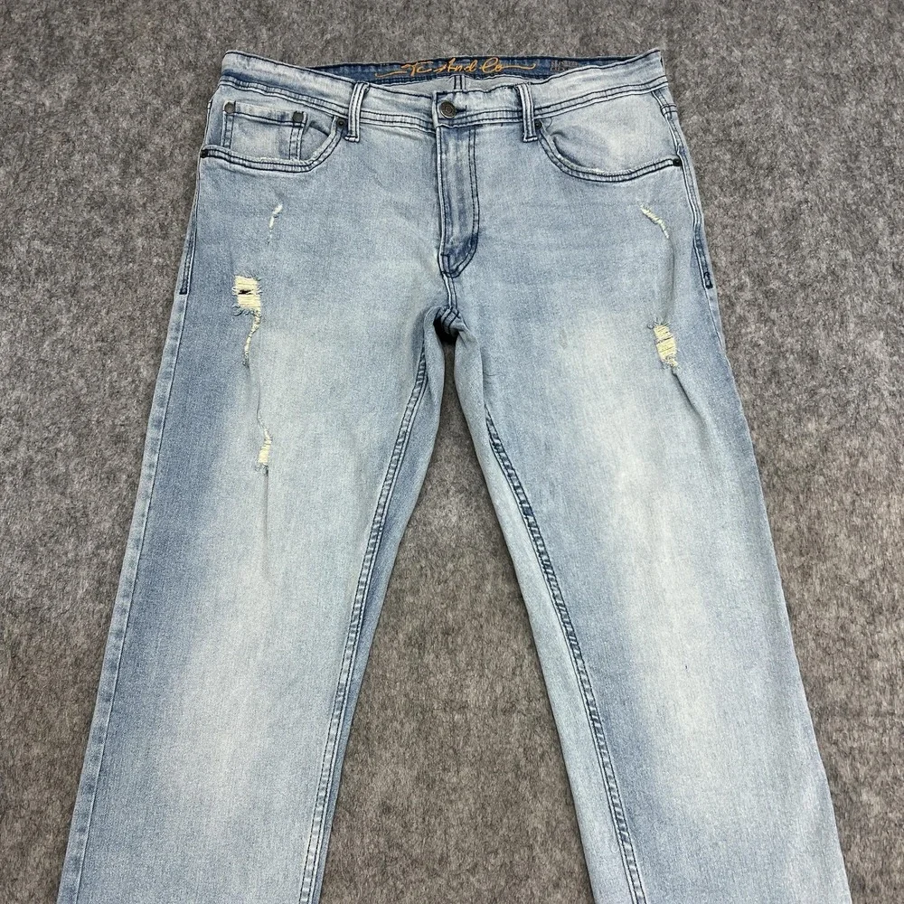 TC And Co Los Angelos‎ Jeans Mens 34x32 Slim Straight Distressed Denim Fit34x30